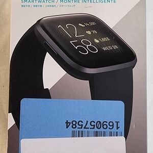 Fitbit® Versa 2™ Smartwatch - Carbon Black with Black Band.  Open-box Item.